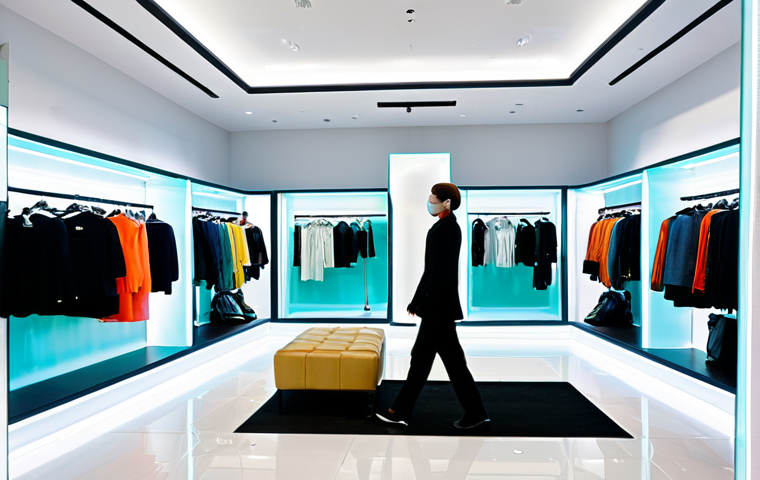 Retail Design**
"A brightly lit, modern boutique clothing store, featuring a 'social media moment' backdrop. Mannequins are stylishly dressed in modest clothing. Customers are browsing racks of clothes. Interior design includes comfortable seating and strategically placed mirrors. Professional photography, high quality, perfect anatomy, correct proportions, natural pose, safe for work, appropriate content, fully clothed, professional."
**