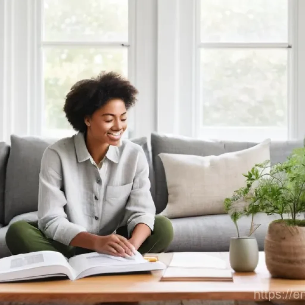 실내건축 실습에서 사용되는 주요 도구들 - **Prompt:** A young interior designer, wearing a stylish but comfortable outfit (like a linen shirt ...