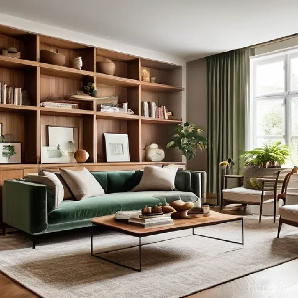 실내건축의 기초 설계 기법 - **Prompt 1: A Harmonious and Textured Living Space**
"An inviting and elegantly designed open-co...