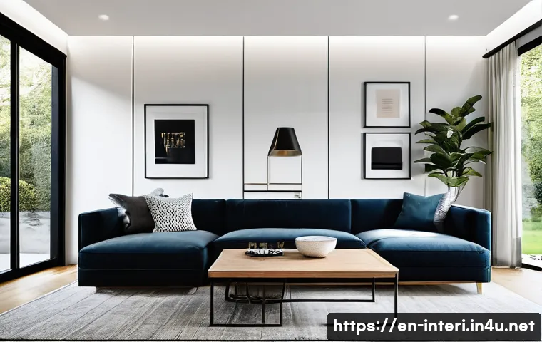 실내건축 포트폴리오에 추가할 요소 - A modern interior design portfolio showcase featuring a sleek, minimalist living room transformation...